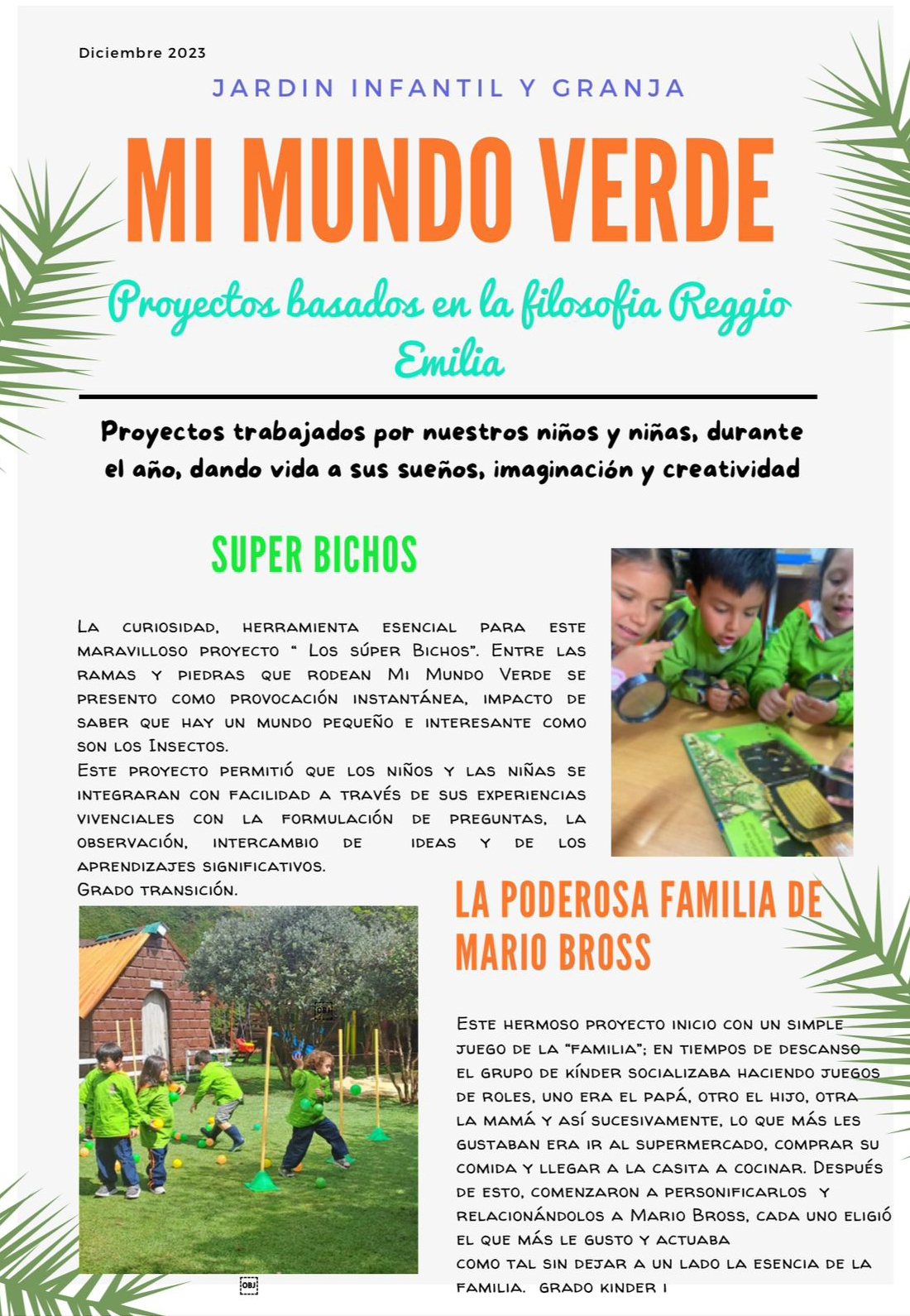 NewsLetter 01 Jardin Infantil y Granja Mi Mundo Verde